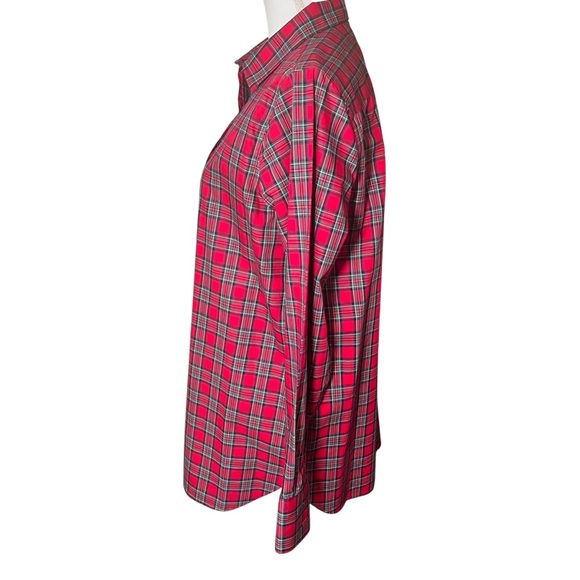 Land’s End Tartan Plaid Popover Size 14 Fall Holiday Classic Casual Long Sleeve - Picture 11 of 15